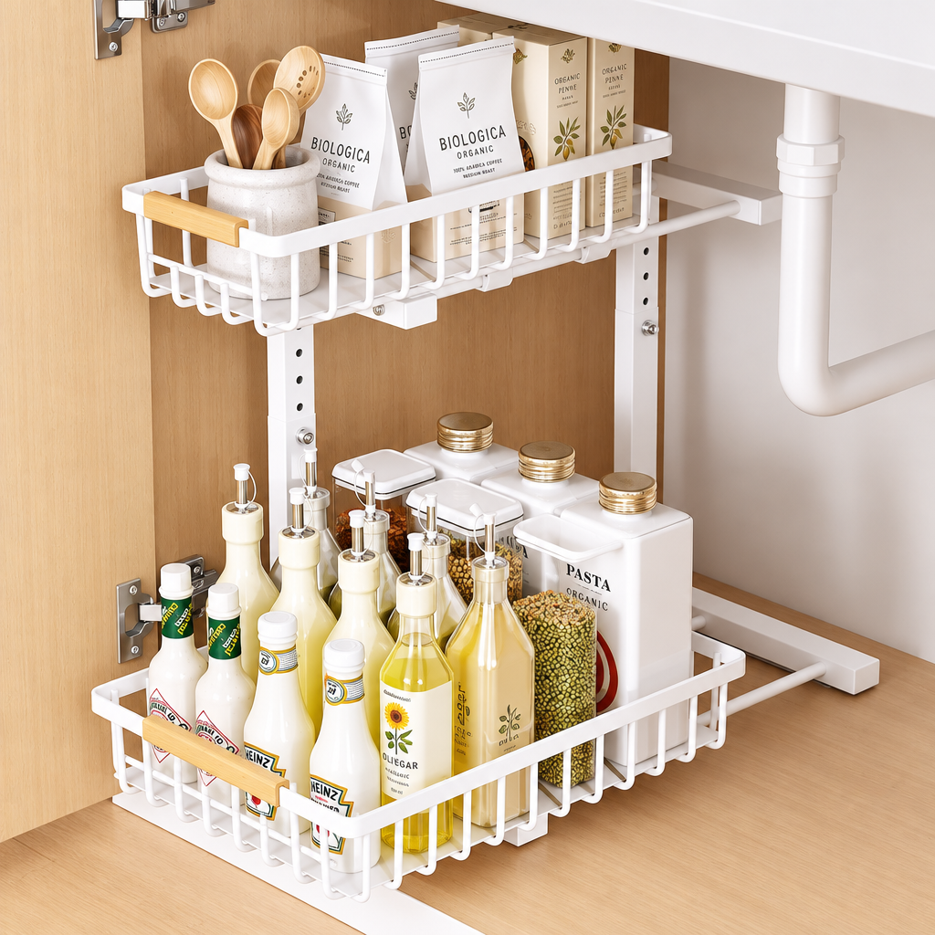 Sliding 2-Tier Sink Organizer
