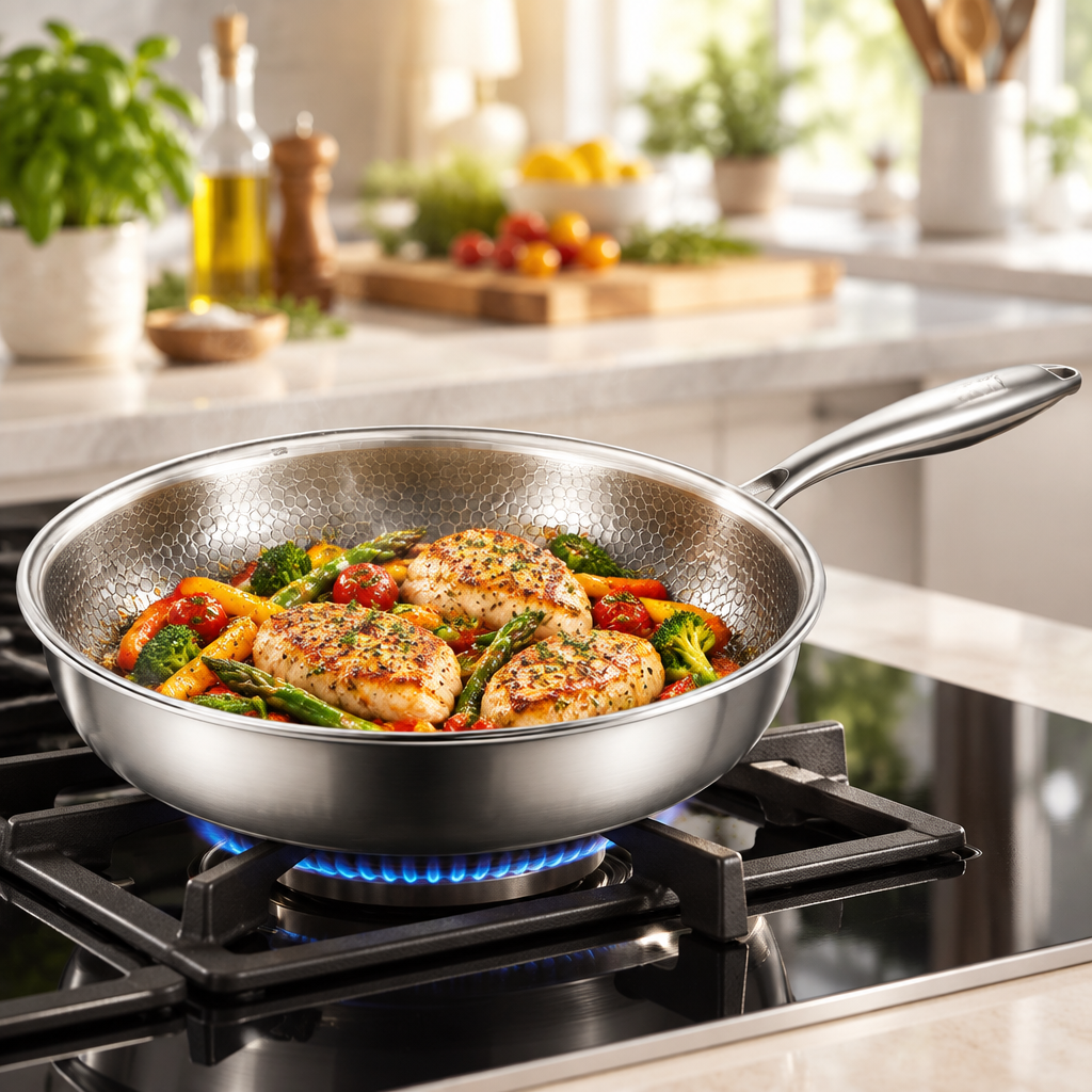 Titanium-Coated Non-Stick Frying Pan