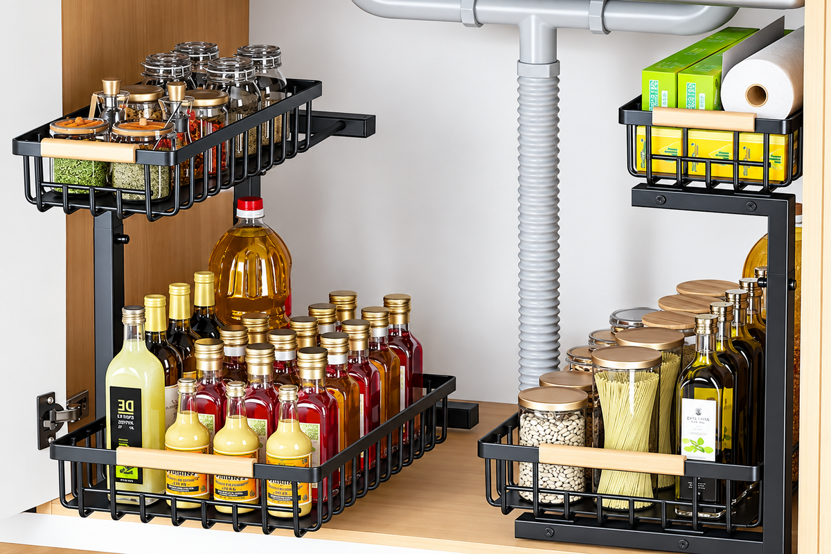 Sliding 2-Tier Sink Organizer
