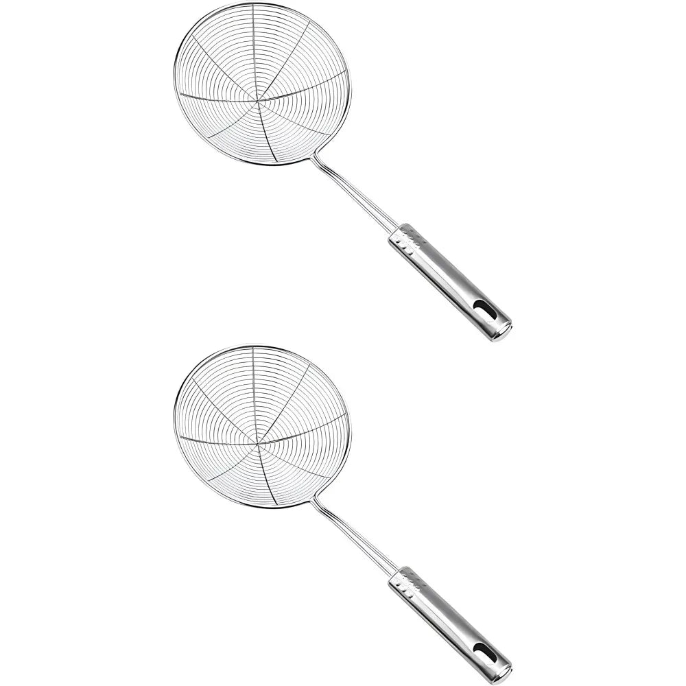Stainless Steel Spider Strainer for Cooking Frying Multifunctional Skimmer Spoon with Handle for Kitchen Frying Food Noodle