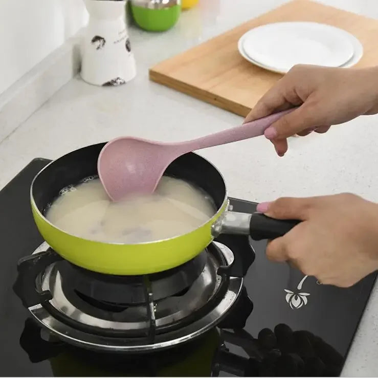 1pcs Wheat Stalk Spoon Tablespoons Household Utensils Spoons Plastic Large Soup Long Porridge Rice DinnerScoop Kitchen Tools