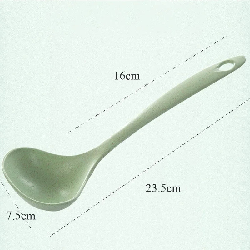 1pcs Wheat Stalk Spoon Tablespoons Household Utensils Spoons Plastic Large Soup Long Porridge Rice DinnerScoop Kitchen Tools