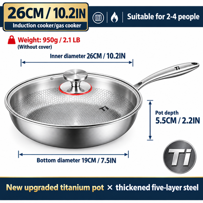 Titanium-Coated Non-Stick Frying Pan